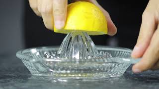 Crystalia Lemon and Citrus Squeezer,  with Lead Free Heavyweight Crystal Glass