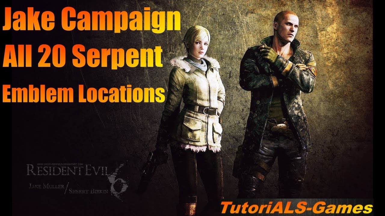 Resident Evil 6 - All Serpent Emblem Locations - Jake Campaign