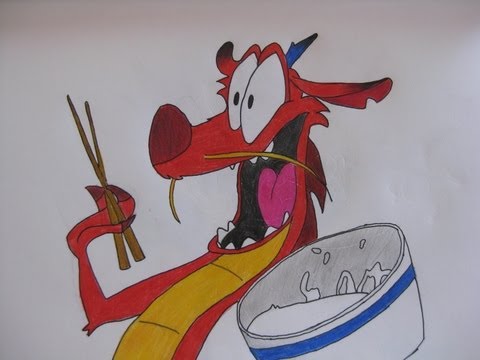 Comment dessiner Mushu de Mulan - Comment dessiner un dragon