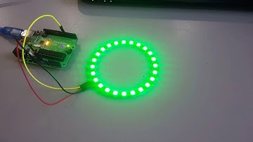 Testing 24-bit RGB LED NeoPixel Ring with Arduino