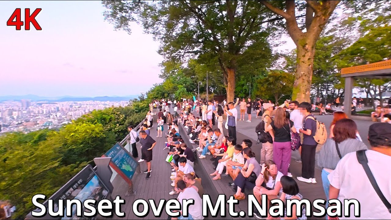 한여름 노을붉은 남산+남산케이블카ㅣ4KㅣK-Pop Demon Hunters,  Midsummer sunset at Namsan + Namsan Cable Car experience