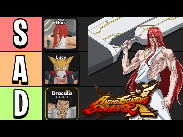 Anime Fighting Simulator X Special Tier List!  Best Special Anime Fighting  Simulator X Roblox 