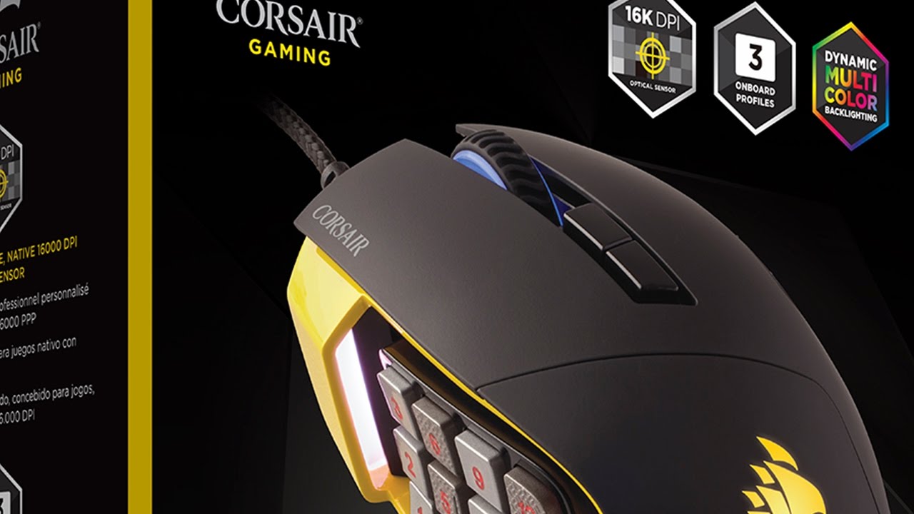 PRO RGB Optical MOBA/MMO Gaming Mouse — Yellow