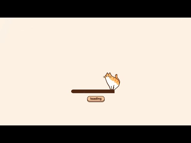 cute aesthetic Intro u0026 Outro templates (orange cat on Loading Bar) | FREE FOR USE class=