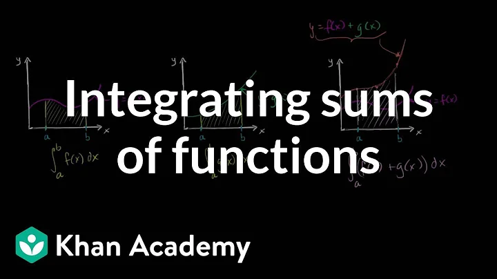 Integrating sums of functions | Accumulation and Riemann sums | AP Calculus AB | Khan Academy