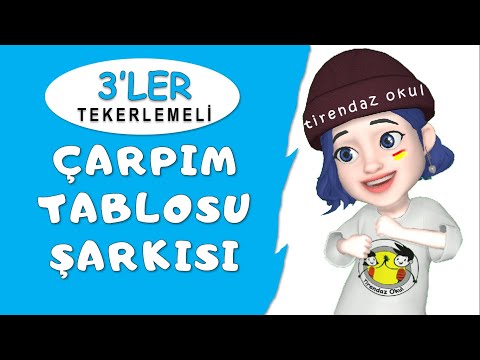 ÇARPIM TABLOSU 3'LER ŞARKISI | KOLAY EZBERLEME | TEKERLEME | ANİMASYON