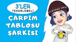 ÇARPIM TABLOSU 3'LER ŞARKISI | KOLAY EZBERLEME | TEKERLEME | ANİMASYON