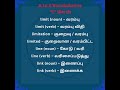 Important English Words A to Z in Tamil #vocabularies #words #vocabulariesintamil #verb #noun #engli