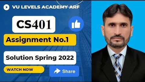 CS401 Assignment No 1 Spring 2022 Solved by Nadeem Iqbal