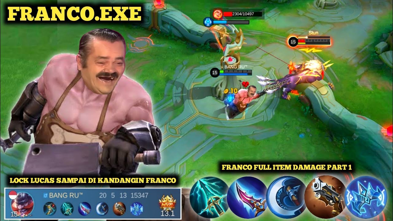 FRANCO.EXE || FRANCO FULL ITEM DAMAGE LOCK LUKAS SAMPAI DIKANDANGIN FRANCO