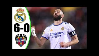 Real Madrid vs Levante 6 - 0 Highlights