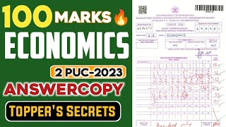 2 PUC Economics 100 Marks Answercopy 2023| How Topper's write? ✍️ screenshot 2