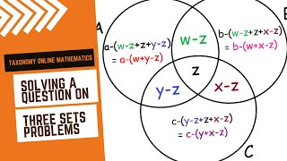 Solving Three Sets Problem Question || Type 1 ||
