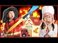 【なりきり】消防士ごっこ ファイヤーマンりんたん登場!助けて!かのんのパン屋さんが大変! かのん&りんたん 寸劇 ♥ -Bonitos TV- ♥