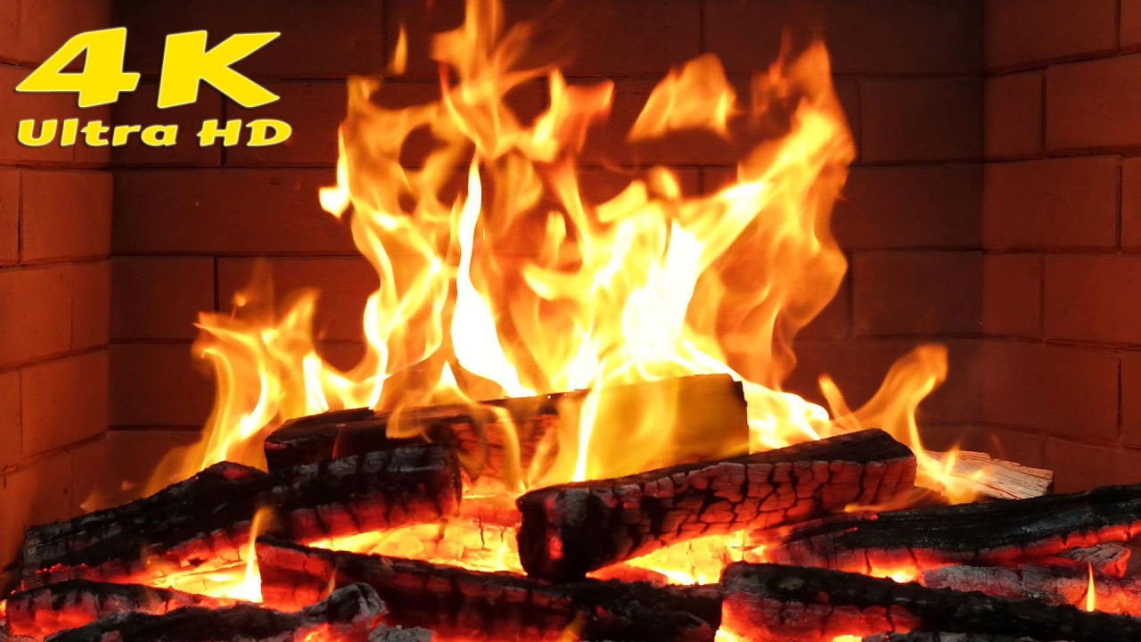 🔥 Relaxing fireplace crackling sounds Cozy cabin fireplace sounds falling snow Cozy fireplace sound