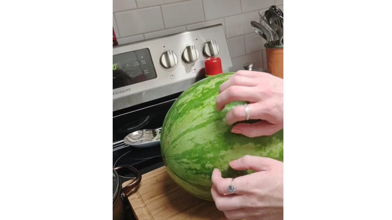 ASMR Cutting a Watermelon 🍉 (dog treats)