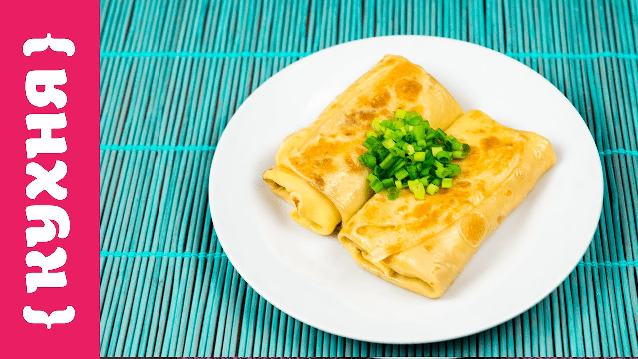 блины с ветчиной и сыром