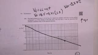 AICE Physics Kinematics FRQ 3