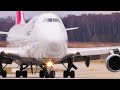 Close-up and with a deafening noise, cargo Boeing 747 takes off from Moscow. Domodedovo. My #shorts