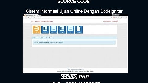 Demo Sistem Informasi Ujian Online Berbasis Web Dengan CodeIgniter