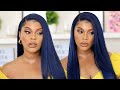 MIDNIGHT BLUE HAIR TUTORIAL| WIG APPLICATION