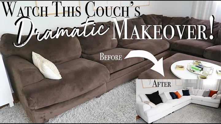 DIY Couch Makeover ~ How to Reupholster a Sectiona...