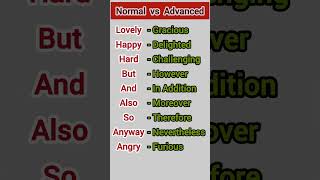 Basic vs Advanced English. #advancedenglish #spokenenglish #vocabs #toefl #esl #grammar #ieltsgossip