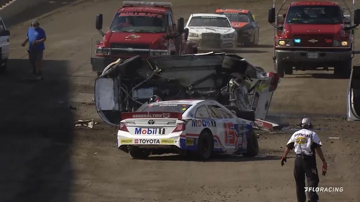 Bryce Haugeberg BIG HARD CRASH - 2022 ARCA @ Sprin...