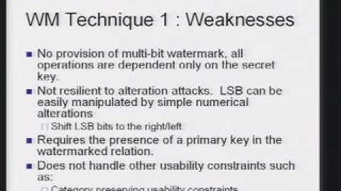 CERIAS Security: Watermarking Relational Databases 3/6