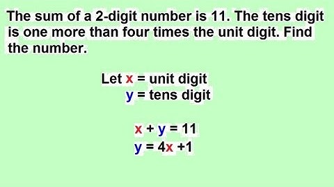 Algebra - Solving Word Problems with Two Variables (1 of 5)