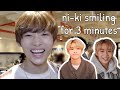 ni-ki smiling for 3 minutes