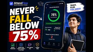 AttendFlow – The Smart Attendance Tracker Every College Student Needs 📚 | Never Fall Below 75%