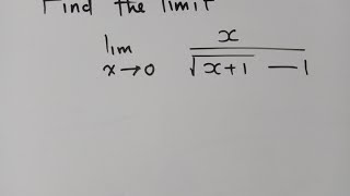 Limits Rationalizing Technique, x approaches 0 of x/✓x+1 -1