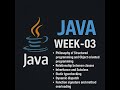 Programming Concepts using Java || Week-3 Practical || Diploma Level || IIT Madras BS Degree