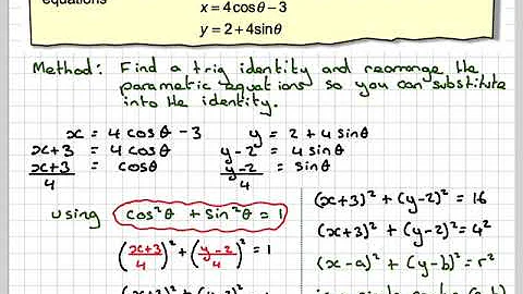 Finding the Cartesian equation by eliminating the parameter 04