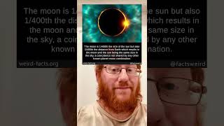 The moon and sun appear the same size due to a rare coincidence of size and distance! The moon and sun appear the same size due to a rare coincidence of size and distance!