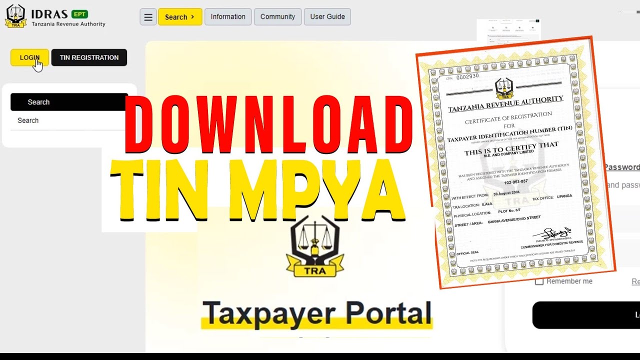 Jinsi Ya Kudownload TIN TRA | Njia Mpya IDRAS