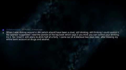 Fellow Alcoholics, When Did You Realize You Had a Problem?