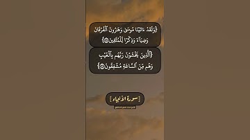 سورة الأنبياء الآية ٤٨ الى ٥١ بصوت الشيخ محمد صديق المنشاوي