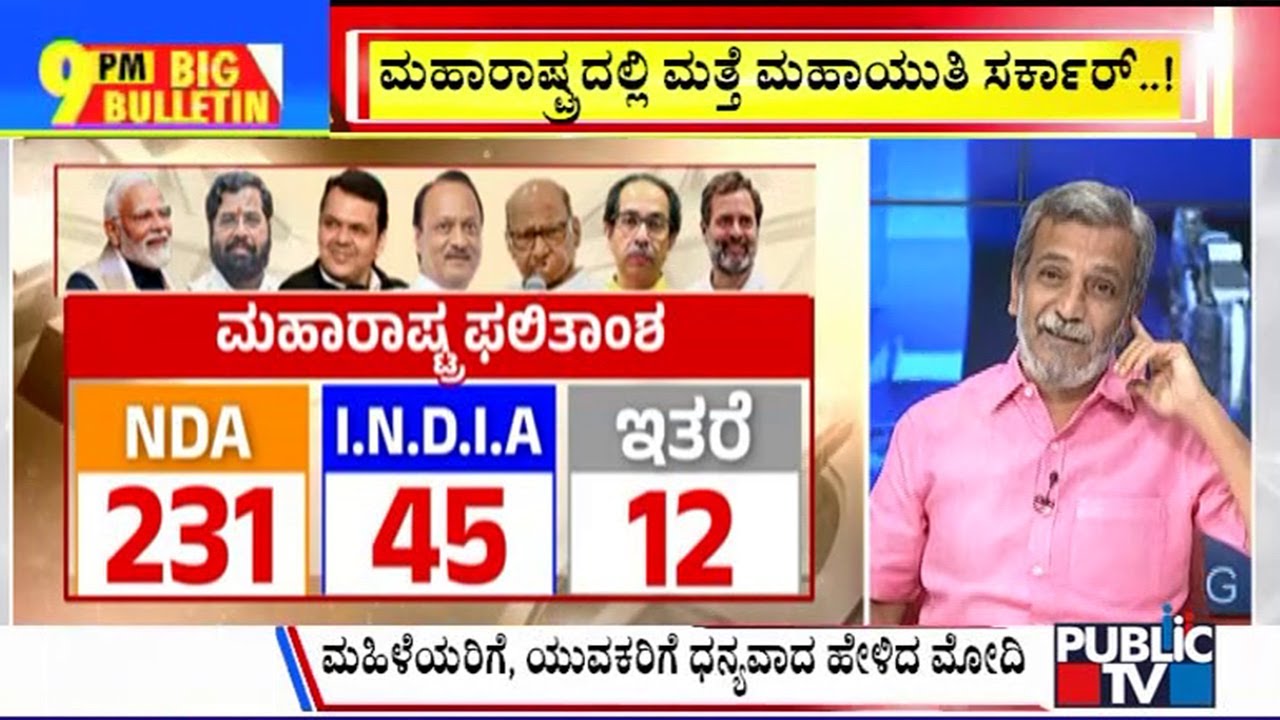 Big Bulletin With HR Ranganath | ಮಹಾರಾಷ್ಟ್ರದಲ್ಲಿ ಮತ್ತೆ ಮಹಾಯುತಿ ಸರ್ಕಾರ್ | Nov 23, 2024