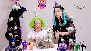 LELÊ VAI TER UM CABELO ANIMAL? ★ Mamãe Fabi virou uma Cabeleireira Bruxa | Salão Arrepio Enfeitiçado