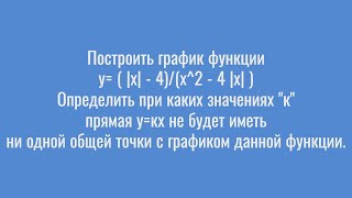 Построение графика функции, содержащей модуль