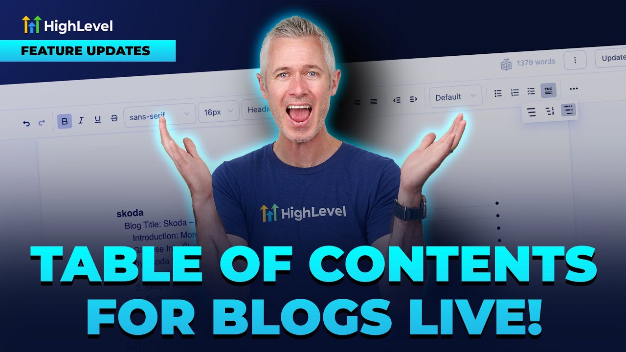 Table of Contents for Blogs live! - YouTube