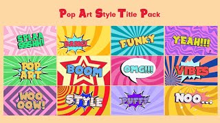 Pop Art Style Slideshow After Effects Template