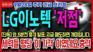 [LG이노텍 주가전망] 와..세력들 평단 '이 가격' 에서 흔들고있네요, 삼각수렴 끝자락 상방 곧 터집니다..