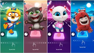 Pororo vs talking tom vs talking angela vs oddbods - tiles hop EDM Rush!