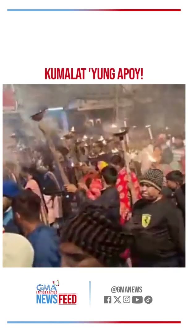 Apoy, kumalat mula sa torch na ginamit sa procession | GMA Integrated Newsfeed