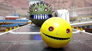 Pacman And Chain Chomp Explore A Deadly Trap Zone With Gladiator Robot