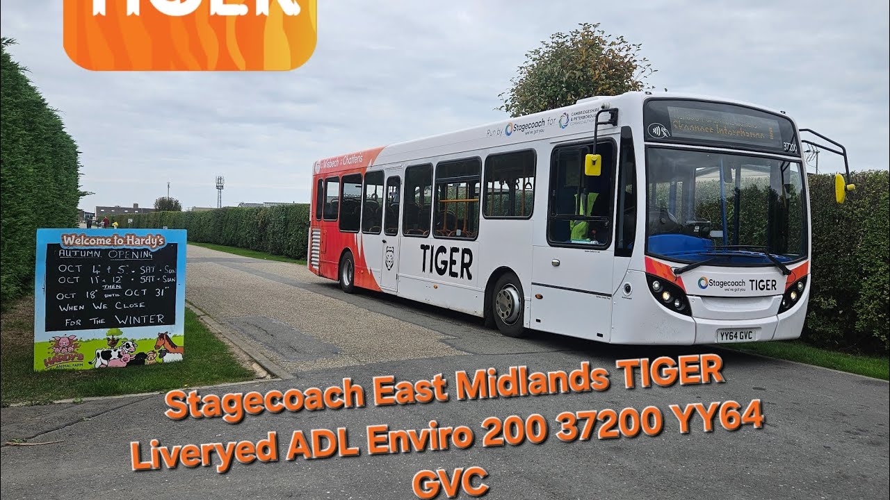 Stagecoach East Midlands TIGER Liveryed ADL Enviro 200 37200 YY64 GVC
