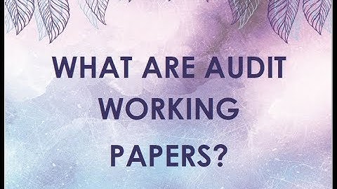 What are audit working papers?